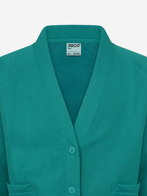 Zeco Kids School Sweatshirt Cardigan in Green