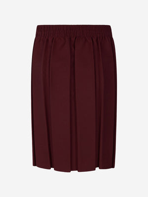 Zeco Girls School Box Pleat Skirt in Maroon