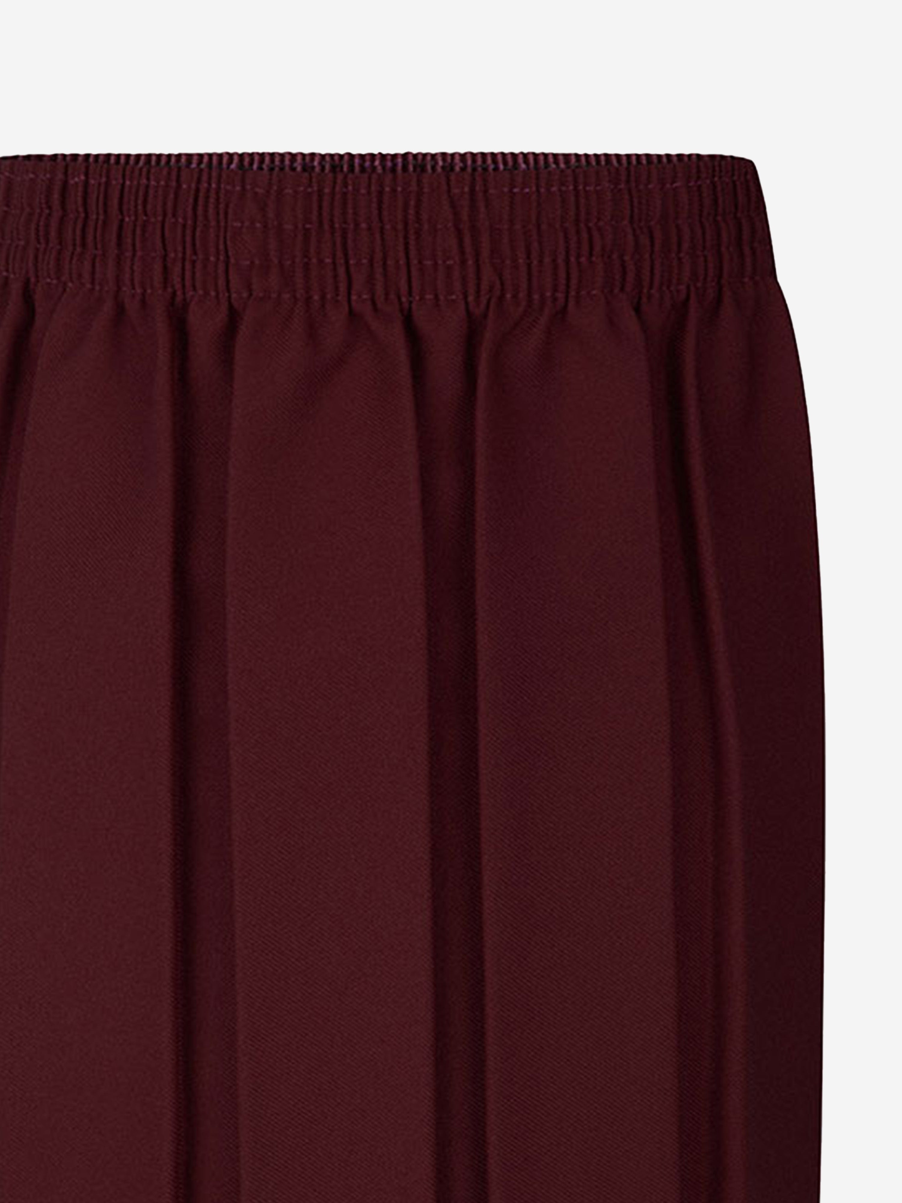 Zeco Girls School Box Pleat Skirt in Maroon