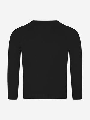 Zeco Kids School Knitted V-Neck Jumper in Black