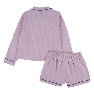 Ralph Lauren - Çizgili Logolu Gömlek ve Şort Pijama Seti | Rosewood
