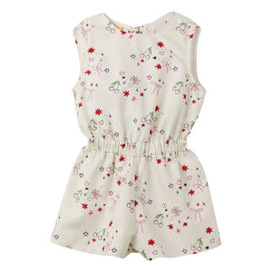 Fabula - Combishort Kiraz Desenli Pop | Beyaz