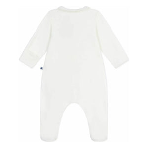 Petit Bateau - Dors Bien Logo Nakışlı Organik Pamuklu Pijama | Beyaz