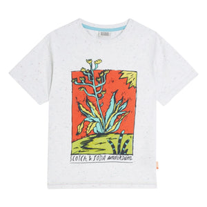 Scotch & Soda - Tişört Artwork Neps | Beyaz
