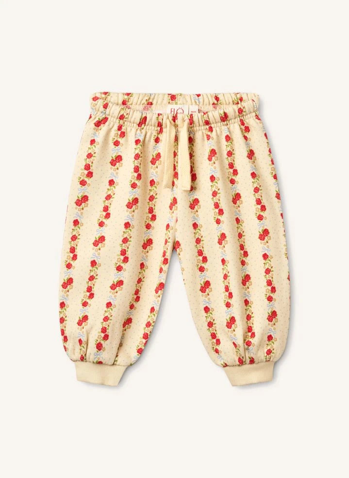 Flöss - Sia Çiçek Desenli Jogger Pantolon | Bej