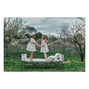 Emile et Ida - İşlemeli Claudine Yaka Elbise | Krem