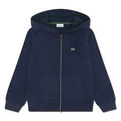 Lacoste - Logolu Fermuarlı Kapüşonlu Sweatshirt | Lacivert