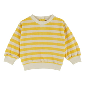 Emile et Ida - Çizgili Organik Pamuklu Sweatshirt | Sarı