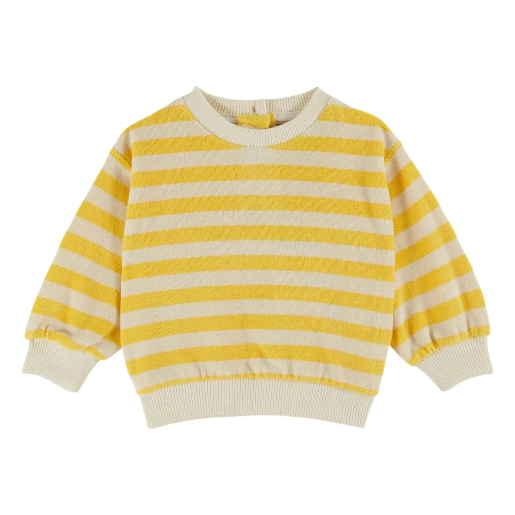 Emile et Ida - Çizgili Organik Pamuklu Sweatshirt | Sarı
