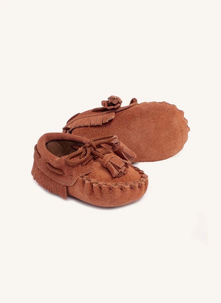 Pèpè - Süet Püsküllü Loafer Terlikler | Kahverengi