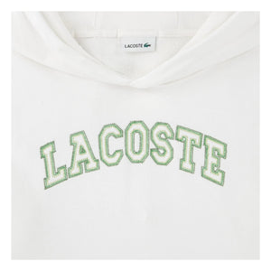 Lacoste - Logo nakışlı kapüşonlu sweatshirt Organik pamuk | Beyaz