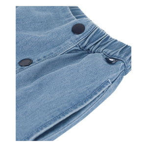 Petit Bateau - Organik pamuk köprülü denim etek | Mavi