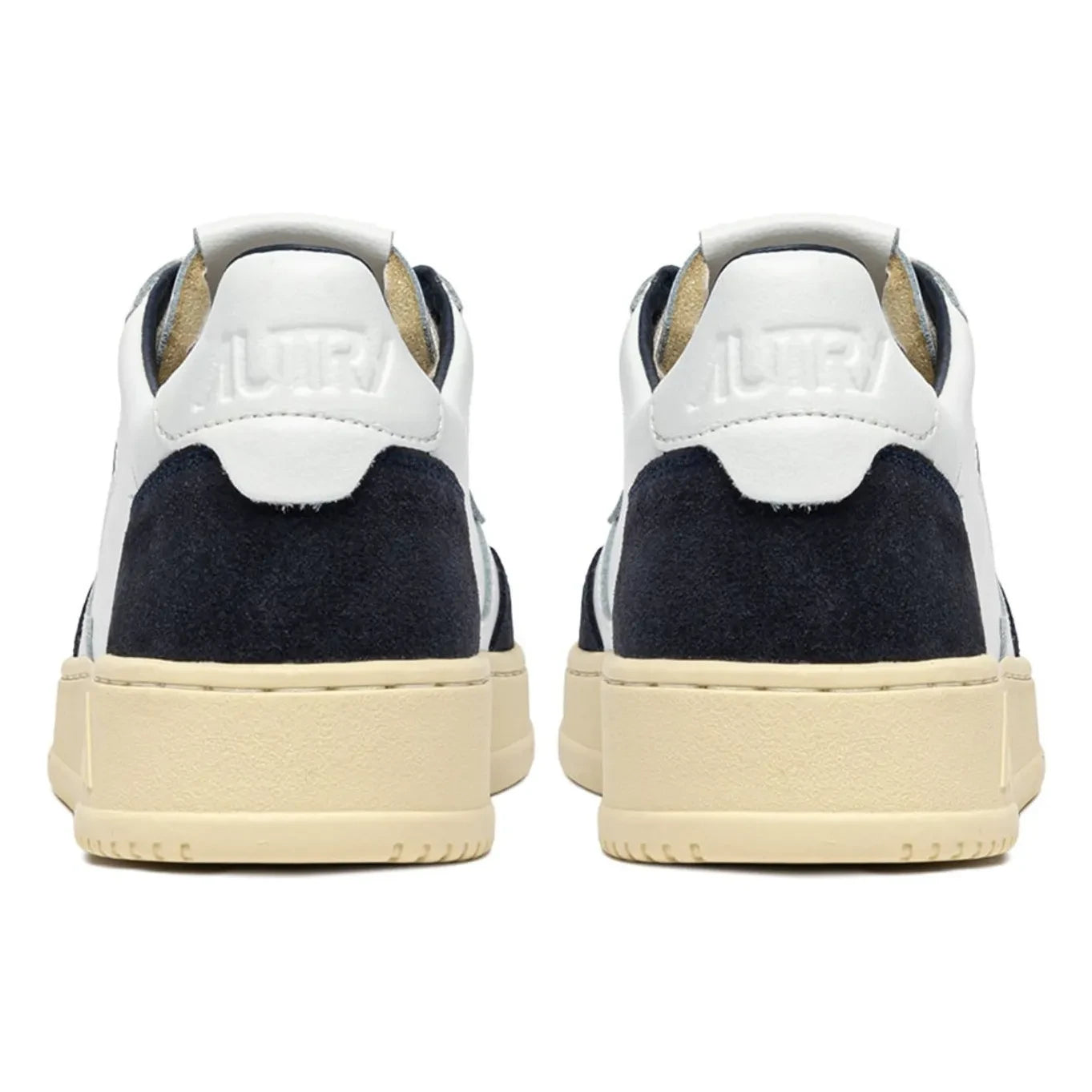 Autry - Medalist Düşük Deri ve Süet Sneakers | Petrol Mavisi
