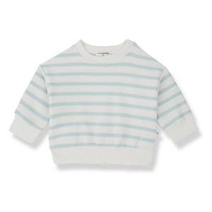 1+ in the family - Çizgili Marroig sweatshirt | Badem yeşili