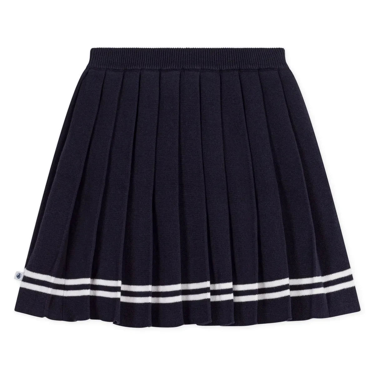 Petit Bateau - Organik Pamuk Pileli Etek | Lacivert