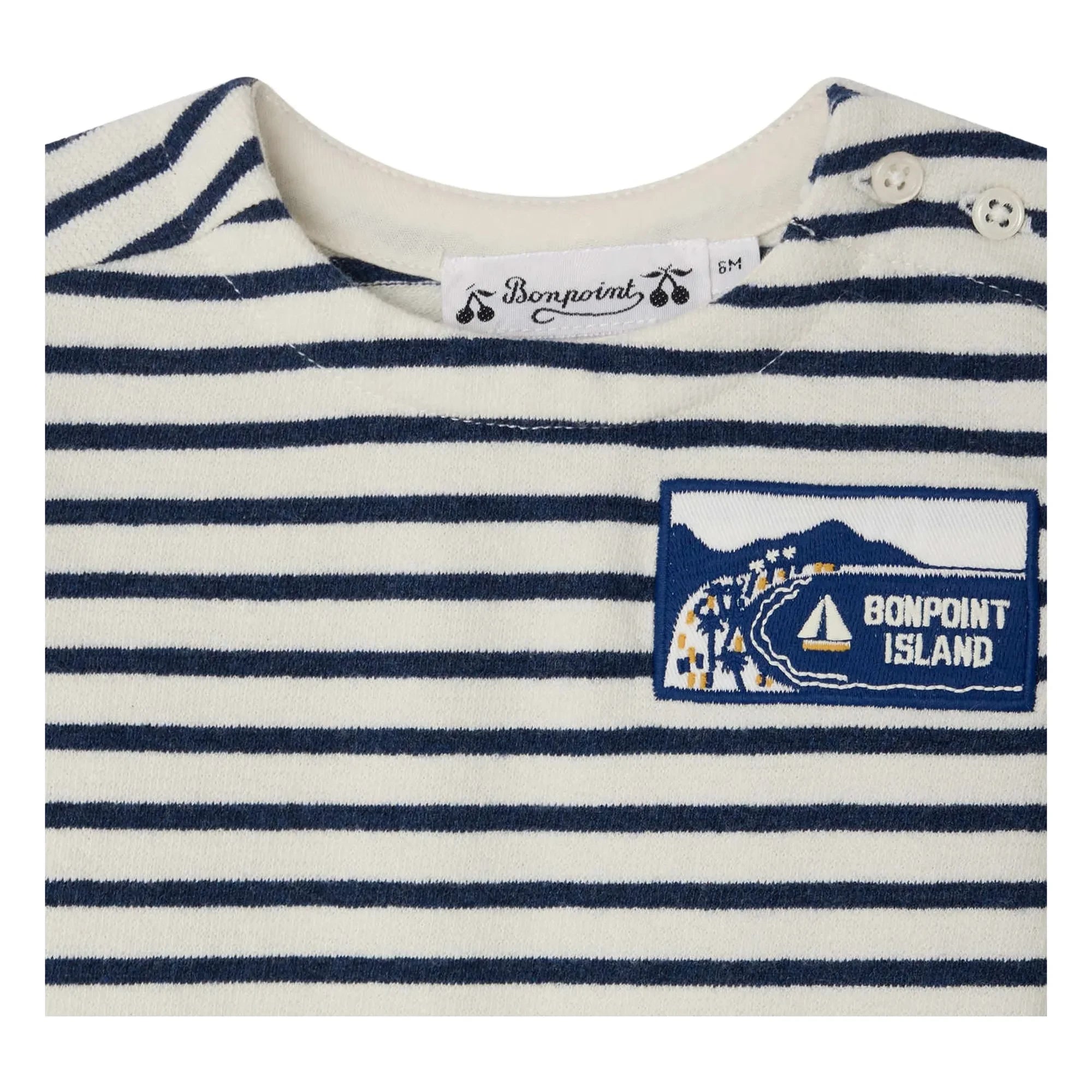 Bonpoint - Organik pamuk swirl T-shirt | Indigo mavi