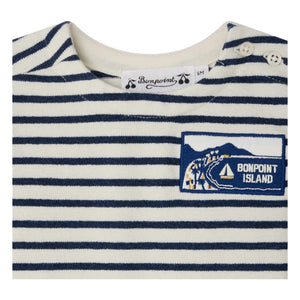 Bonpoint - Organik pamuk swirl T-shirt | Indigo mavi