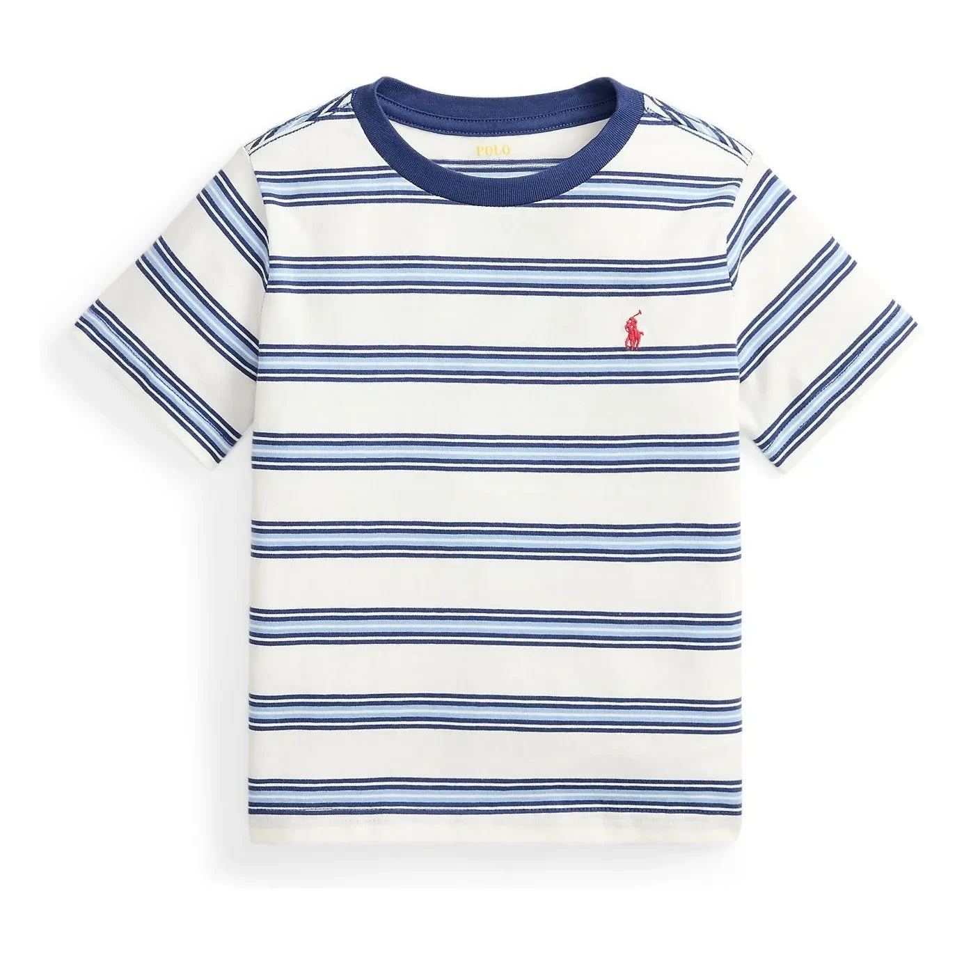 Ralph Lauren - Çizgili Logo Tişört | Mavi