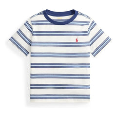 Ralph Lauren - Çizgili Logo Tişört | Mavi