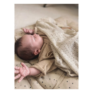 My Little Freckle - Organik Pamuk Pointelle Battaniye | Bej