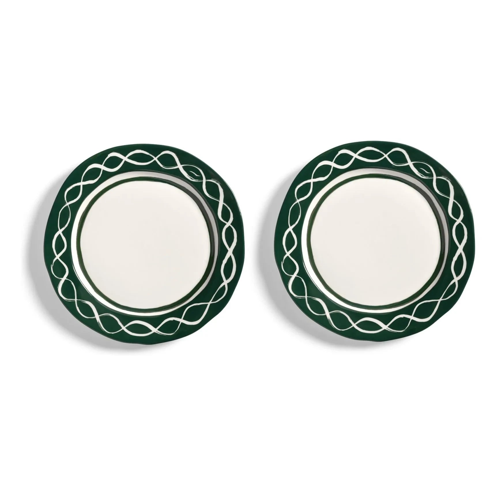 &Klevering - Festivo porselen tabaklar - 2'li Set | Yeşil