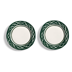 &Klevering - Festivo porselen tabaklar - 2'li Set | Yeşil