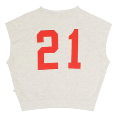 Jenest - Joey 21 organik pamuklu kolsuz sweatshirt | Açık gri