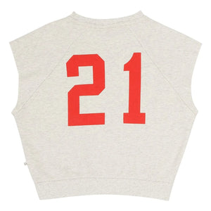 Jenest - Joey 21 organik pamuklu kolsuz sweatshirt | Açık gri