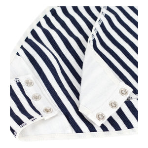Petit Bateau - Çizgili Fitilli Organik Pamuk Badi | Lacivert