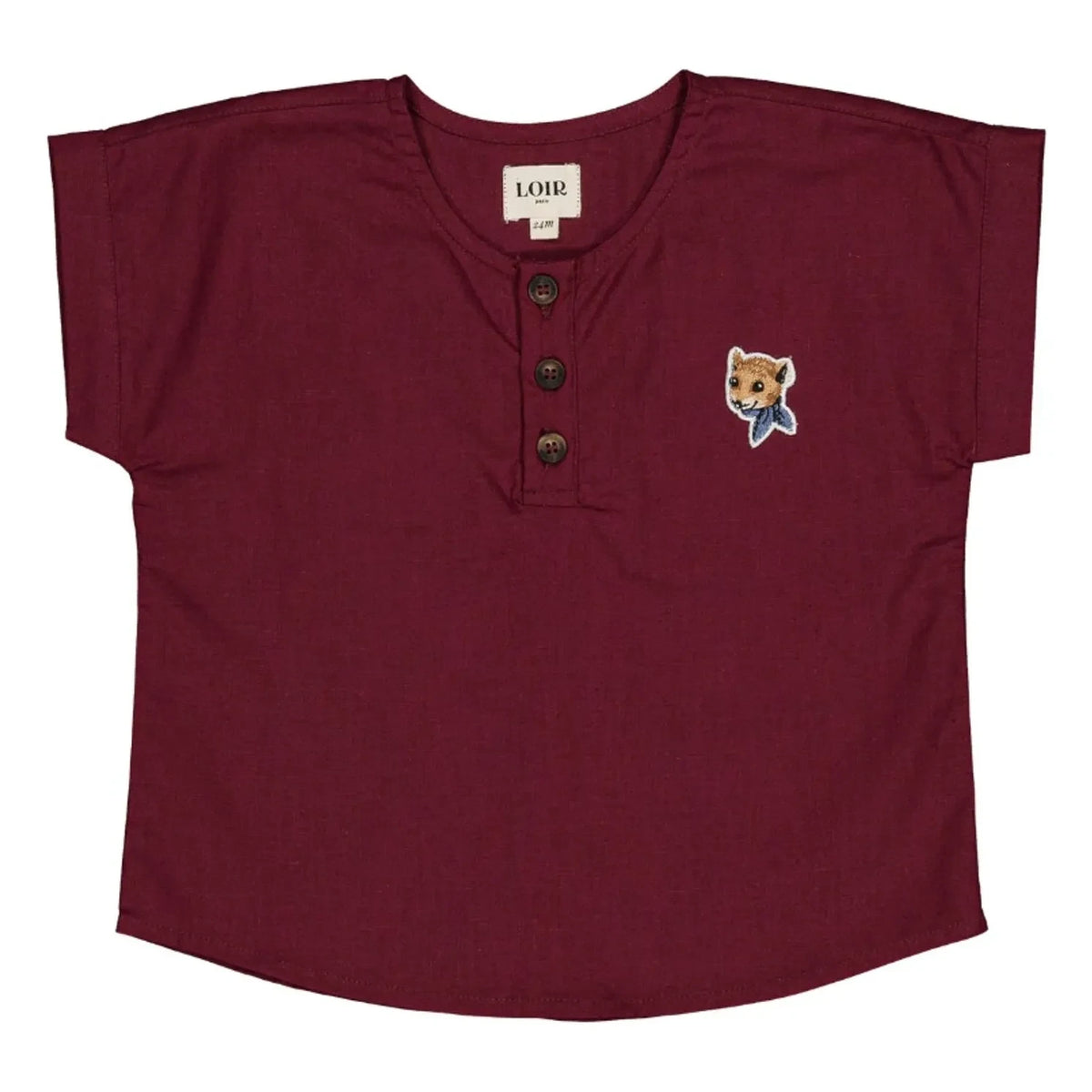 Loir - Kurta Keten Ceket | Bordo