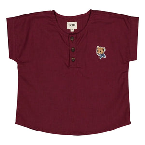 Loir - Kurta Keten Ceket | Bordo