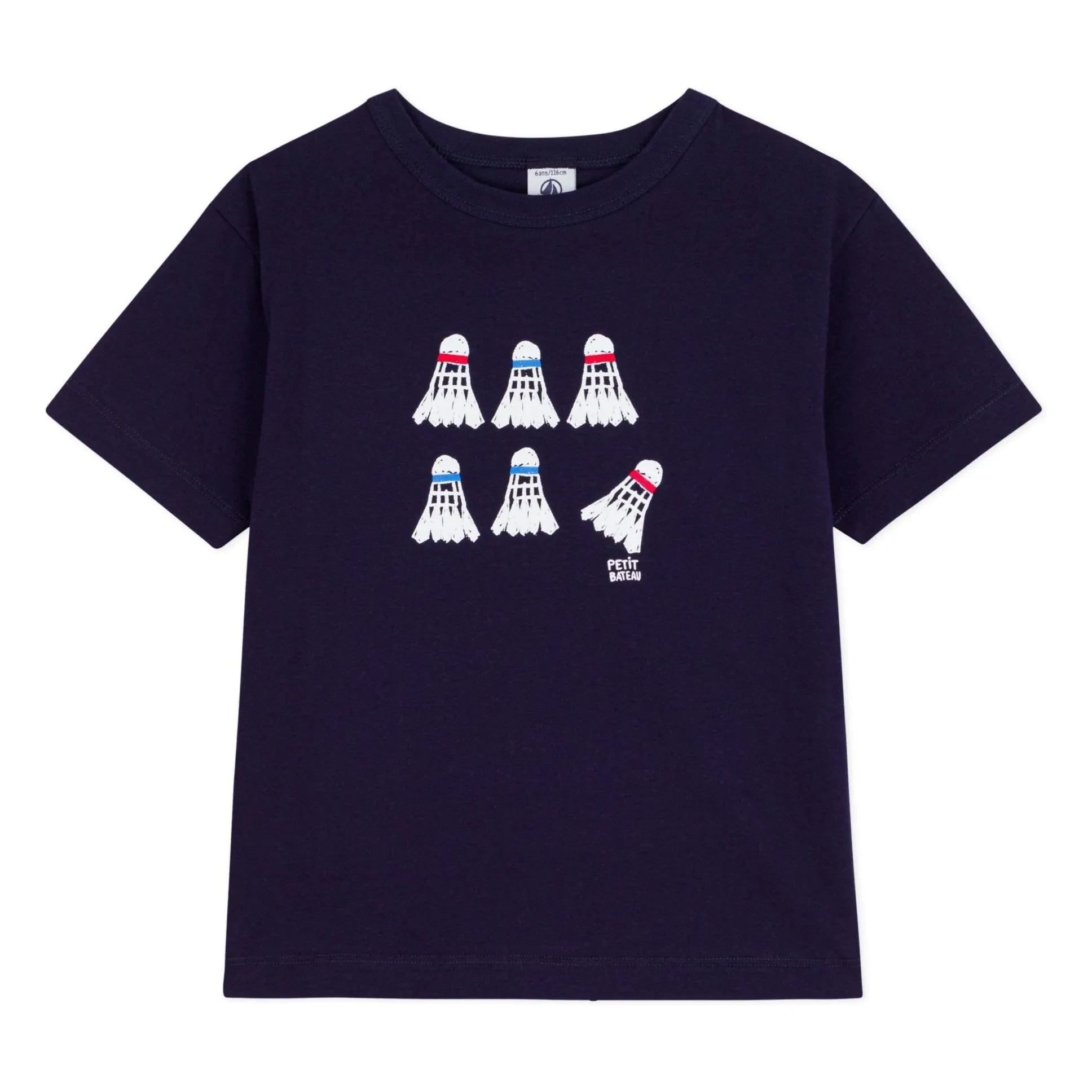 Petit Bateau - Badminton Organik Pamuklu Bol Tişört | Lacivert