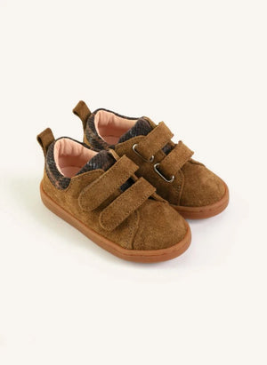 Lazare - Mahaut Tartan Sneakers | Haki kahverengi