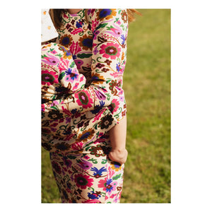 Paloma Collection - Thelma Mexico Flower Elbise - Kadın Giyim | Mor