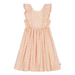 Petit Bateau - Organik Pamuk Poplin Puantiyeli Elbise | Coral