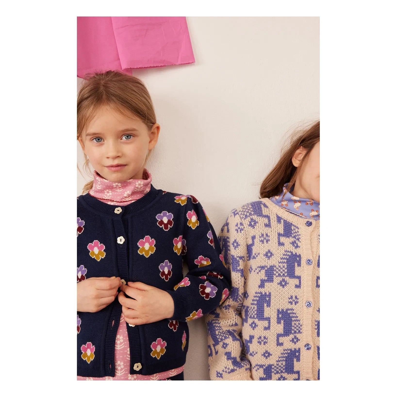 Hello Simone - Lison Fleurs Hırka | Lacivert