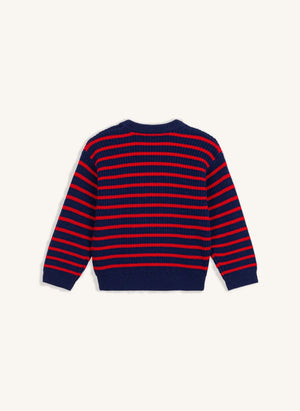 Petit Bateau - Çizgili Yün Kazak | Lacivert