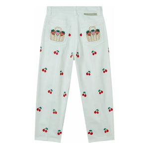 Stella McCartney Kids - Cerises Pamuk Gabardin Pantolon | Beyaz