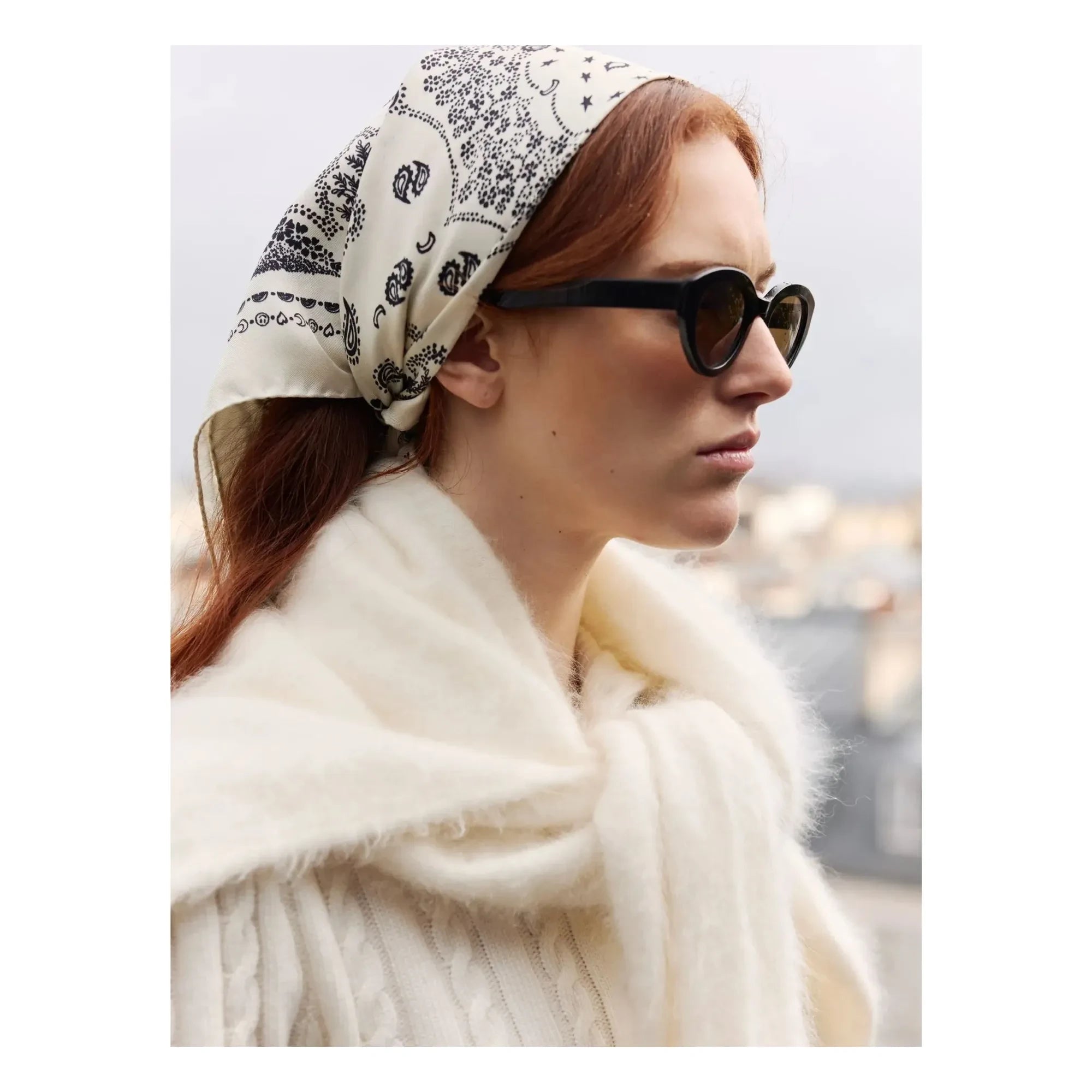 Call it by your name - Büyük İpek Bandana | Ecru
