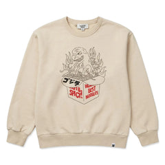Hundred Pieces - Ryde Godzilla Organik Pamuklu Sweatshirt | Kırık beyaz
