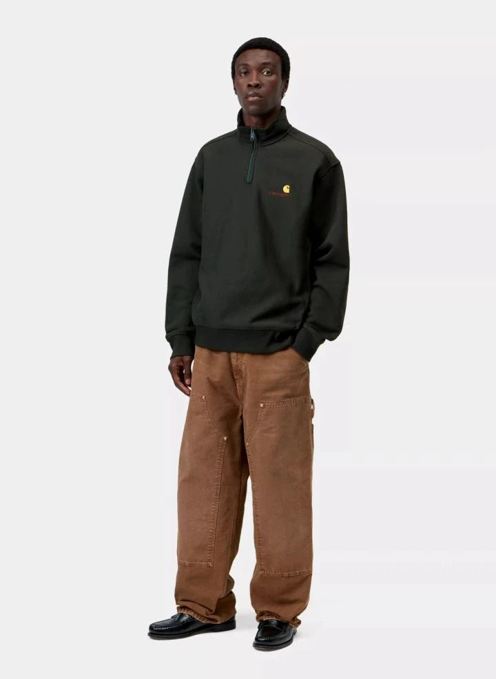 Carhartt WIP - American Script Yarım Fermuarlı Sweatshirt | Siyah