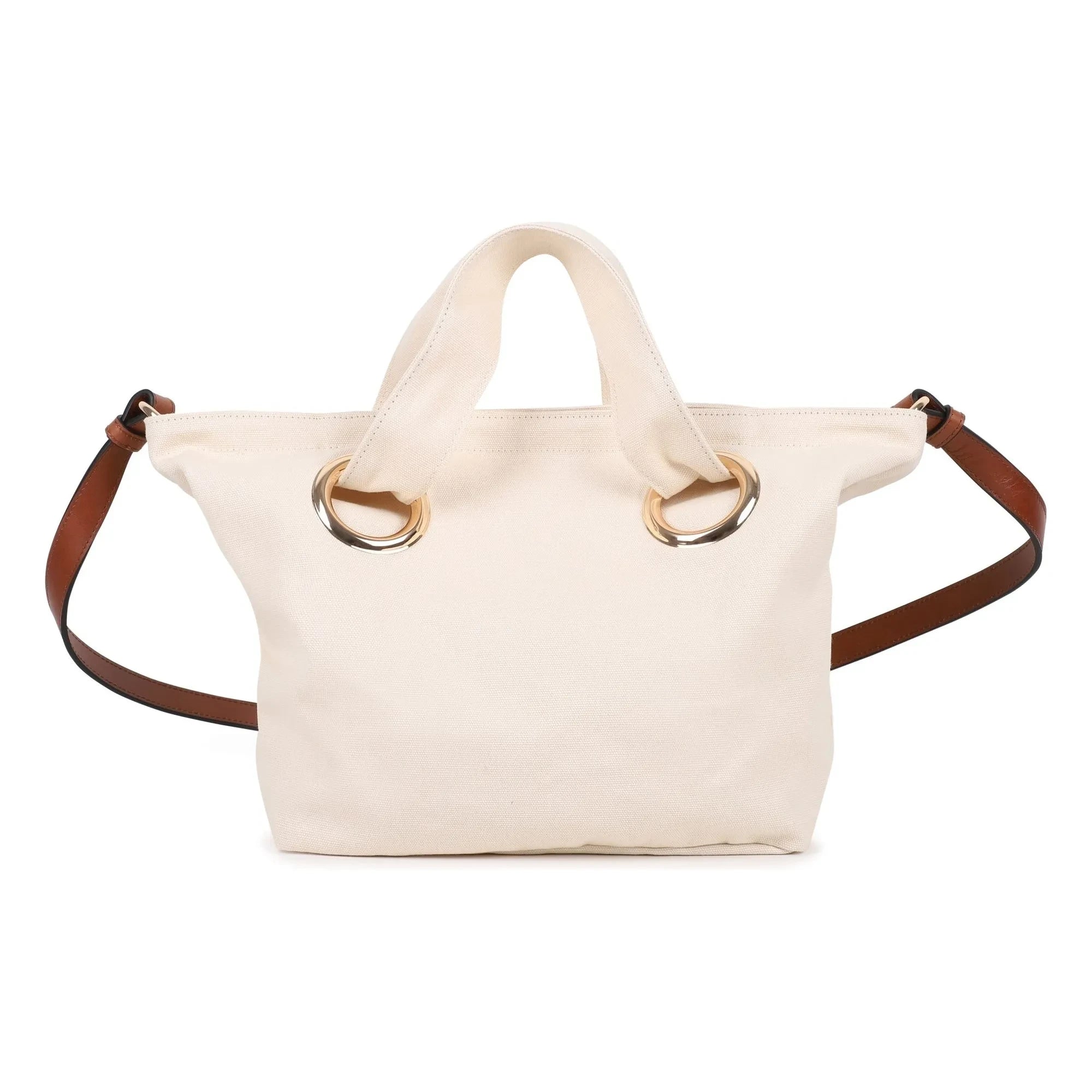 Chloé - Organik Pamuk Logo Tote Çanta | Chalk