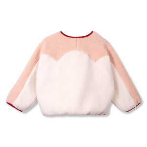 Wynken - Çiçek Sherpa Ceket | Pembe