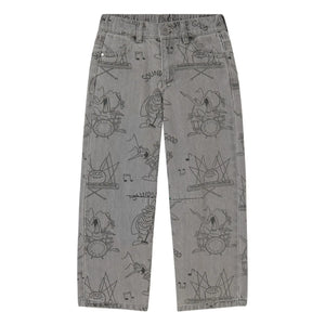 Stella McCartney Kids - Organik Pamuk Böcek Jean | Gri