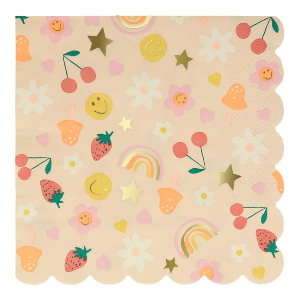 Meri Meri - طقم مناديل Large Happy Icons - 16 قطعة