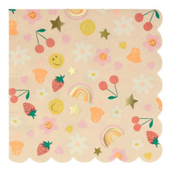 Meri Meri - طقم مناديل Large Happy Icons - 16 قطعة