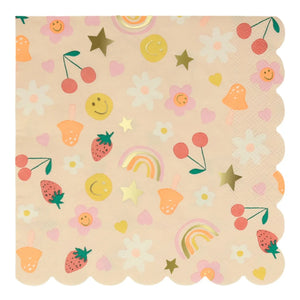 Meri Meri - طقم مناديل Large Happy Icons - 16 قطعة