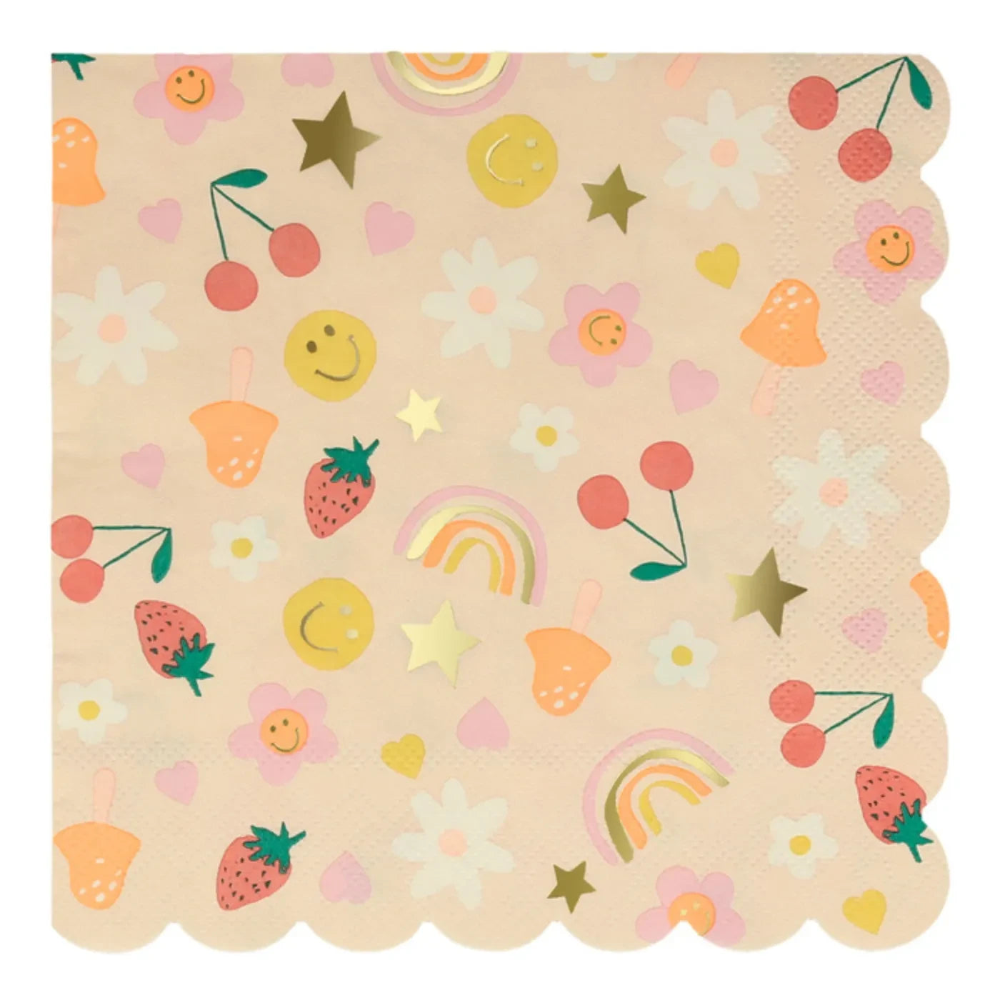 Meri Meri - طقم مناديل Large Happy Icons - 16 قطعة