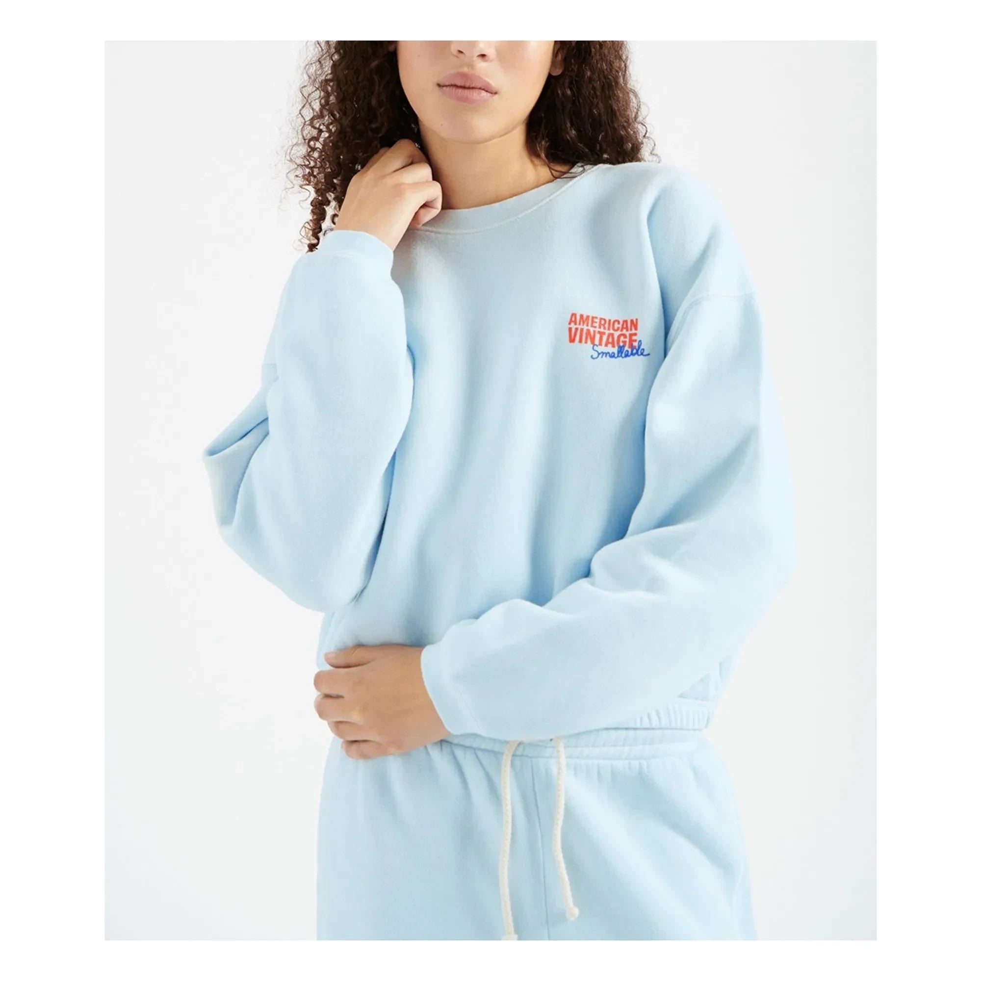American Vintage - American Vintage X Smallable iş birliği - Izubird sweatshirt | Açık mavi