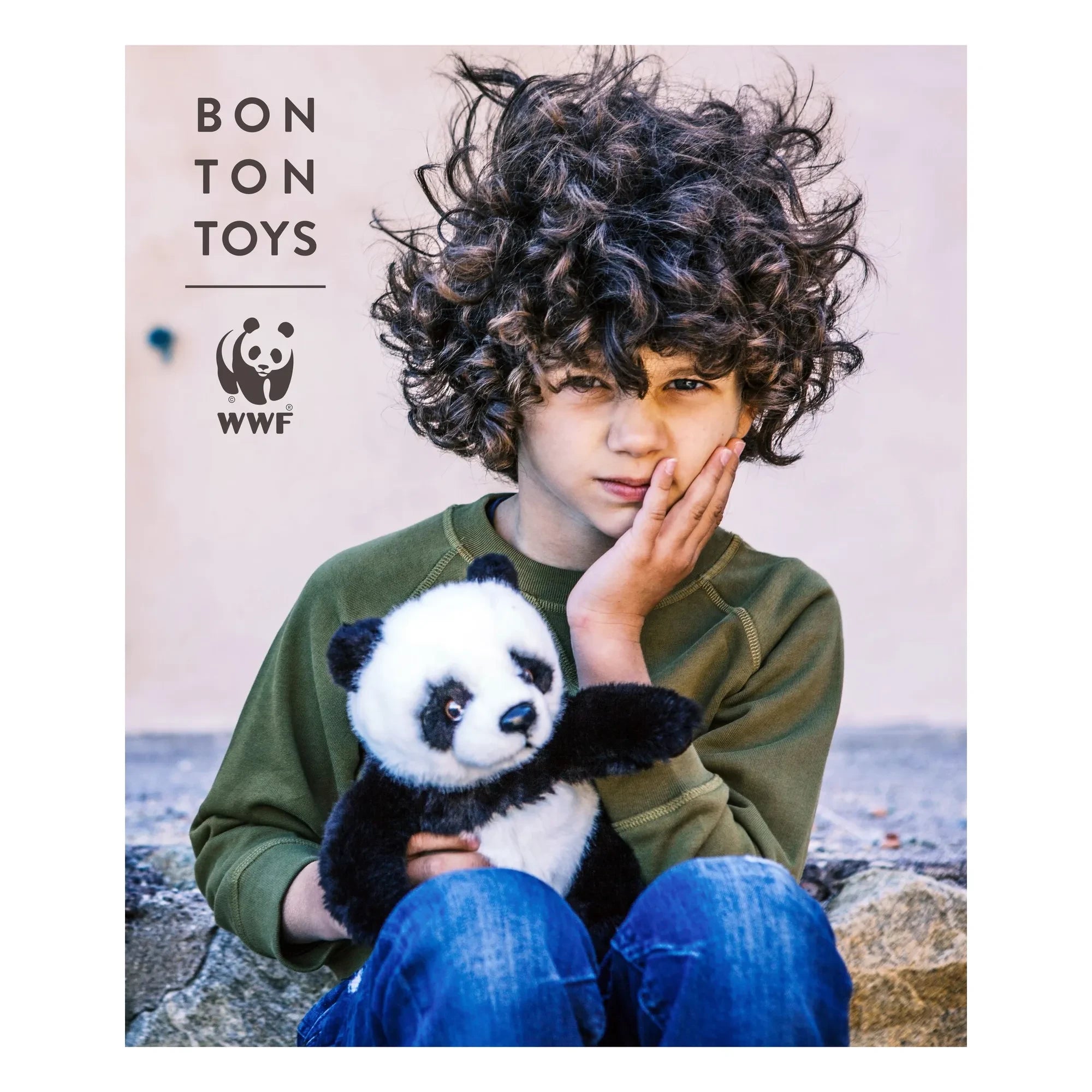 Bon Ton Toys - WWF - Panda peluş | Noir/Blanc